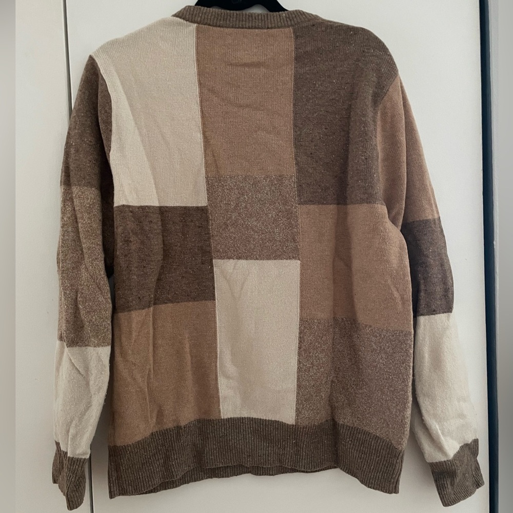 J. Crew Rugged Merino Wool Blend Colorblock Patchwork Sweater - Picture 4 of 5
